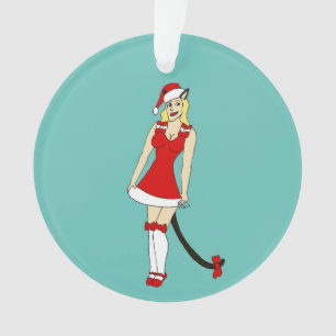 Red Christmas catgirl