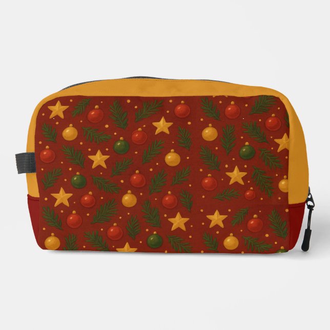 Red Christmas Classic Dopp Kit - Feierliche Reise Waschbeutel (Vorderseite)