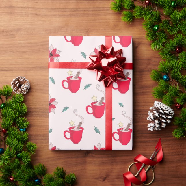 Red Christmas Coffee Cup | Heilige Geschenkpapier (Feiertagsgeschenk)