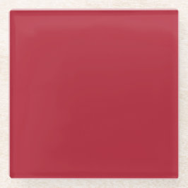  Red Christmas Color Square Glass Coaster Glasuntersetzer