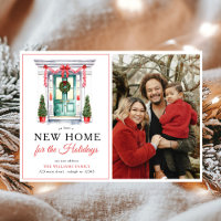 Red Christmas Door New Zuhause Foto Holiday Moving