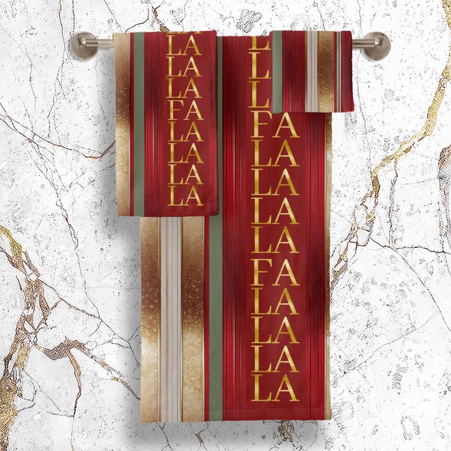 Red Christmas Fa La La Motif#27 ID1009 (Créateur téléchargé)