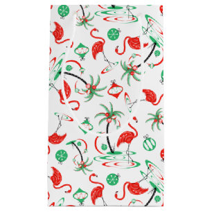 Red Christmas Flamingo Multi Geschenktasche klein Kleine Geschenktüte