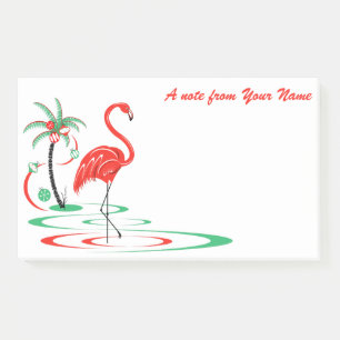 Red Christmas Flamingo Text Landschaft groß Post-it Klebezettel