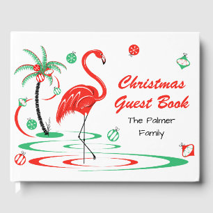 Red Christmas Flamingo Weihnachtsnachtsnachtsnacht Gästebuch