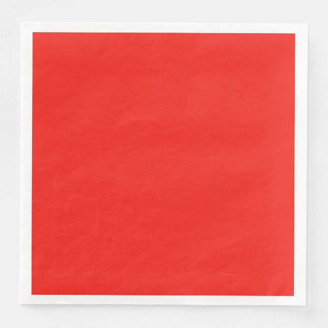 Red Christmas Florals Paper Dinner Napkins Serviette (Vorderseite)