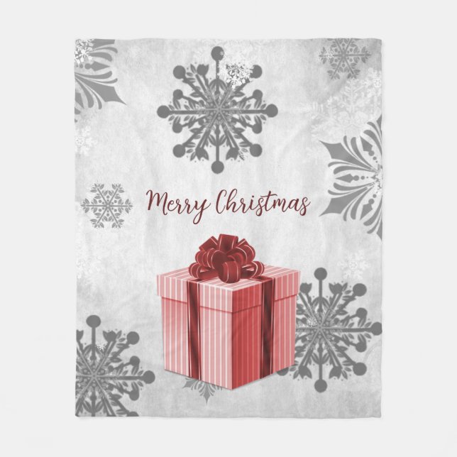 Red Christmas Geschenk Holiday Fleece Blanket (Vorderseite)