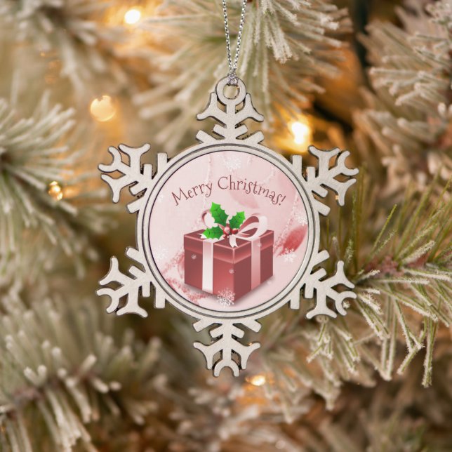 Red Christmas Geschenk Ornament (Baum)