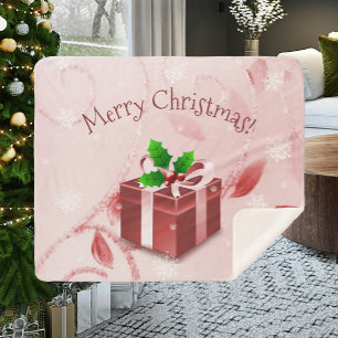 Red Christmas Geschenk Sherpa Blanket Sherpadecke