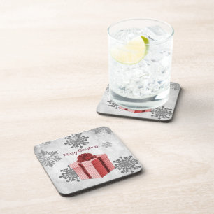 Red Christmas Geschenkcoaster Getränkeuntersetzer