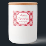 Red Christmas Geschenke Tags Jar Stickers Labels Lebensmitteletikett<br><div class="desc">Personalisieren Sie diese Etiketten von Lebensmittelverpackungen,  indem Sie den Namen ändern. Das Design stammt aus der Originalkunst.</div>