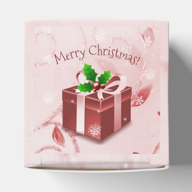 Red Christmas Gift Favor Box Geschenkschachtel (Oben)