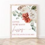 Red Christmas Guess Wie viele Kisses Bridal Sign Poster<br><div class="desc">Red Christmas Guess Wie viele Kisses Bridal Sign</div>