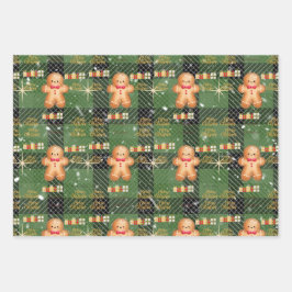 red Christmas  happy day and Christmas stocking Geschenkpapier Set