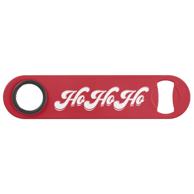 Red Christmas Ho Ho Ho Speed Flasche Opener Speed Flaschenöffner (Vorderseite (Horizontal))
