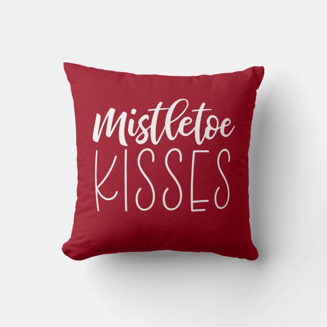 Red Christmas Holiday Throw Kissen (Vorderseite)