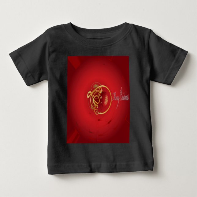 Red Christmas Jingle Bells haben einen gesegneten  Baby T-shirt (Vorderseite)