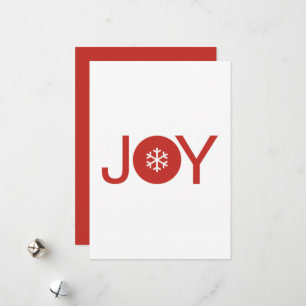 Red Christmas Joy Weihnachtskarte Feiertagskarte