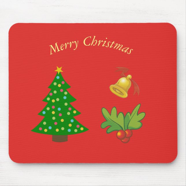 Red Christmas Mouse Pad Mousepad (Vorne)