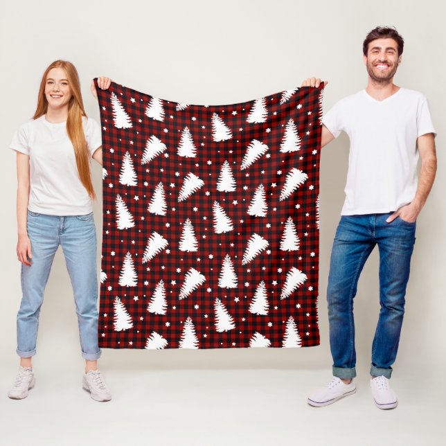 Red Christmas Pattern Fleece Blanket (Beispiel)