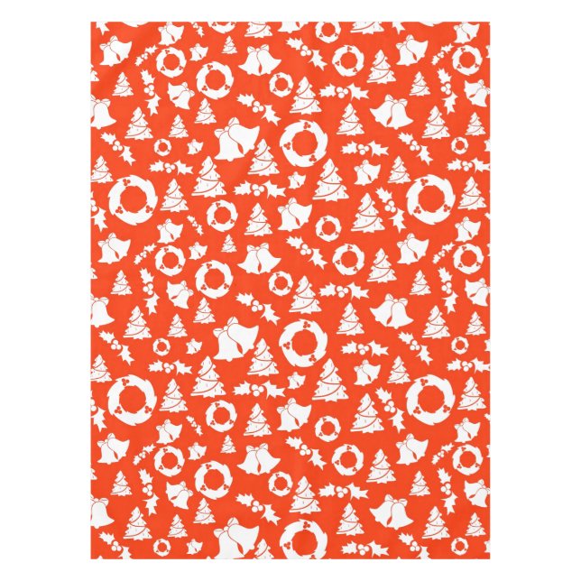 Red Christmas Pattern Tischdecke (Vorderseite)