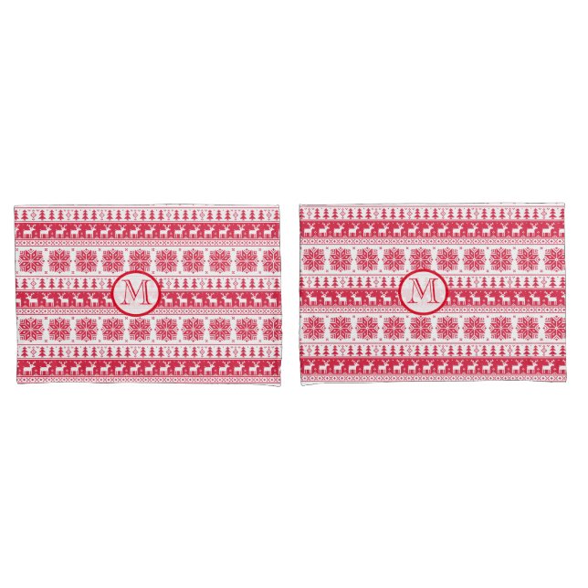 Red Christmas Pillowcase Kissenbezug (Vorderseite-Set)
