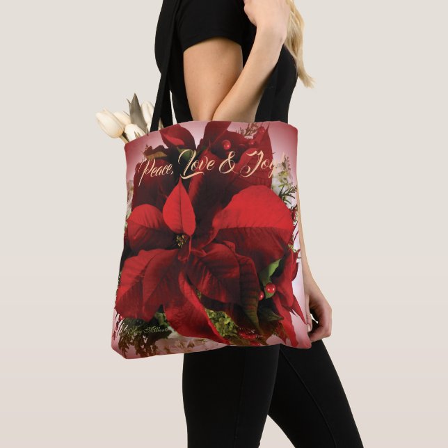 Red Christmas Poinsettia Tote Bag Tasche (Von Nahem)