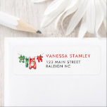 Red Christmas Santa Baby Dusche Rücksendeadresse<br><div class="desc">Fügen Sie Ihren Urlaubseinladungen eine festliche Touch mit unserem Red Christmas Santa Baby Shower Return Address Label hinzu. Dieses Label mit einem fröhlichen Santa Claus-Design auf einem lebendigen roten Hintergrund ist mit Schneeflocken und Wintergrün versehen, die den Urlaubssgeist Ihrer Babydusche perfekt ergänzen. Es ist eine elegante und praktische Methode, um...</div>