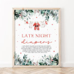 Red Christmas Santa Baby Dusche Spate Night Diaper Poster<br><div class="desc">Die Red Christmas Santa Baby Shower Spate Night Diapers Game Signs fügen Ihrer Babydusche eine festliche, spielerische Touch hinzu! Mit einem fröhlichen roten Feriendesign mit den Elementen des Weihnachtsmannes laden diese Schilder die Gäste dazu ein, den Windenwechsel in der späten Nacht mit humorvollen Noten zu unterstreichen, was den schlaflosen Nächten...</div>