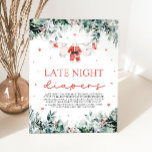 Red Christmas Santa Baby Dusche Spate Night Diaper Sockelschild<br><div class="desc">Die Red Christmas Santa Baby Shower Spate Night Diapers Game Signs fügen Ihrer Babydusche eine festliche, spielerische Touch hinzu! Mit einem fröhlichen roten Feriendesign mit den Elementen des Weihnachtsmannes laden diese Schilder die Gäste dazu ein, den Windenwechsel in der späten Nacht mit humorvollen Noten zu unterstreichen, was den schlaflosen Nächten...</div>