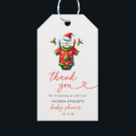 Red Christmas Santa Baby Dusche Vielen Dank Geschenkanhänger<br><div class="desc">Fügen Sie Ihren Geschenken eine festliche Touch mit unserer Red Christmas Santa Baby Dusche Dankeschön Tags. Mit einem fröhlichen Santa Claus-Design vor einem lebendigen roten Hintergrund sind diese Tags mit urbanen Akzenten wie Heiligen und Schneeflocken verziert. Ideal, um sich an Gastgeschenke oder Geschenke zu binden, helfen sie dabei, Ihre Dankbarkeit...</div>