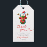 Red Christmas Santa Baby Dusche Vielen Dank Geschenkanhänger<br><div class="desc">Fügen Sie Ihren Geschenken eine festliche Touch mit unserer Red Christmas Santa Baby Dusche Dankeschön Tags. Mit einem fröhlichen Santa Claus-Design vor einem lebendigen roten Hintergrund sind diese Tags mit urbanen Akzenten wie Heiligen und Schneeflocken verziert. Ideal, um sich an Gastgeschenke oder Geschenke zu binden, helfen sie dabei, Ihre Dankbarkeit...</div>