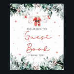 Red Christmas Santa Baby Showstar Gästebuchsignatu Poster<br><div class="desc">Das Red Santa Gender Neutral Santa Baby Kleidung Christmas Baby Guest Book Sign fügt Ihrer Babydusche eine reizvolle, festliche Touch hinzu. Dieses Schild mit zarten Schneeflocken, Eukalyptusgrün und bezaubernden, vom Weihnachtsmann inspiriert Baby-Kleidung lädt die Gäste herzlich ein, ihre herzlichen Botschaften und Unterschriften im Gästebuch verlassen. Es ist eine charmante Art,...</div>