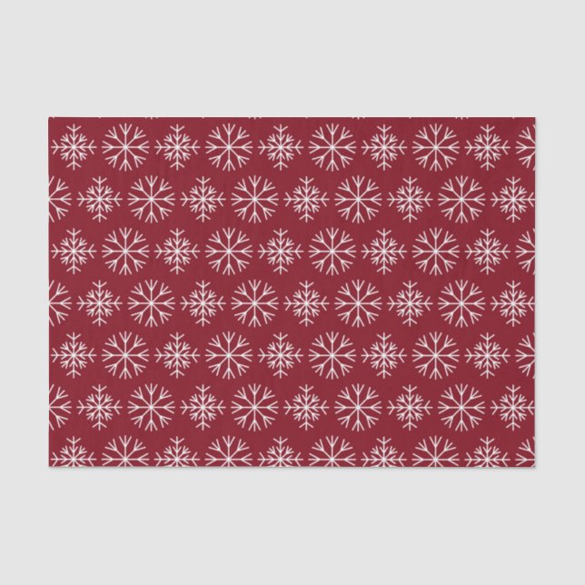 Red Christmas Snowflake Seidenpapier (Vorderseite)