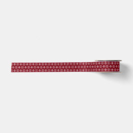 Red Christmas Snowflakes Satinband