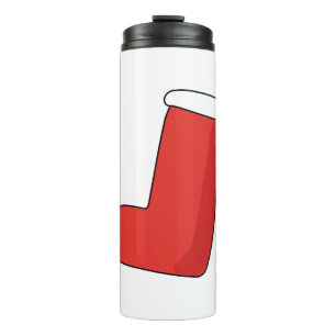 Red Christmas Sock Thermosbecher