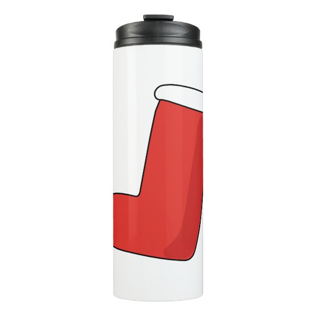 Red Christmas Sock Thermosbecher (Vorderseite)