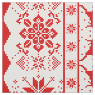 Red Christmas Strickpullover Stoff