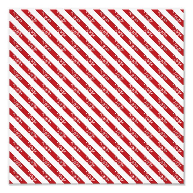 Red Christmas Stripes Fotodruck (Vorne)