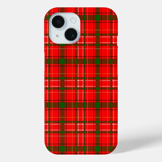 Red Christmas Tartan Kariertes Musterdesign Case-Mate iPhone Hülle (Rückseite)