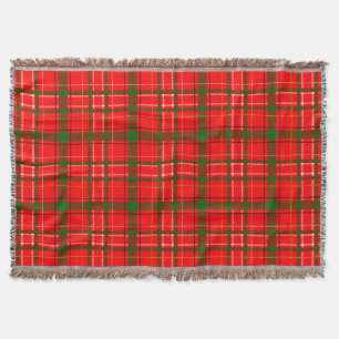 Red Christmas Tartan Kariertes Musterdesign Decke