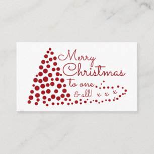 Red Christmas Tree, Christmas Party Ticket Einladu Begleitkarte
