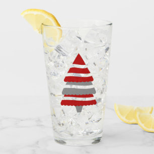 Red Christmas Tree Glas