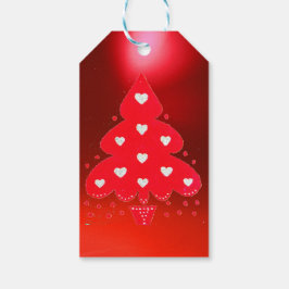 RED CHRISTMAS TREE HOLIDAY PARTY GESCHENKANHÄNGER