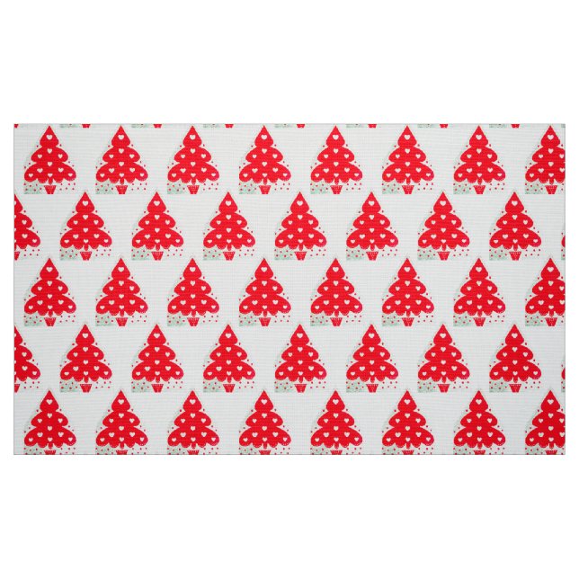 RED CHRISTMAS TREE HOLIDAY PARTY STOFF (Fat Quarter (45,7 x 55,9 cm))