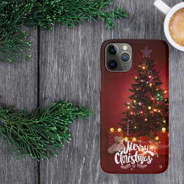 Red Christmas Tree mit Geschenken Frohe Weihnachte Case-Mate iPhone Hülle