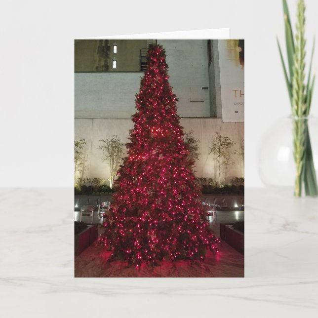 Red Christmas Tree - New York - Blank Karte (Vorderseite)
