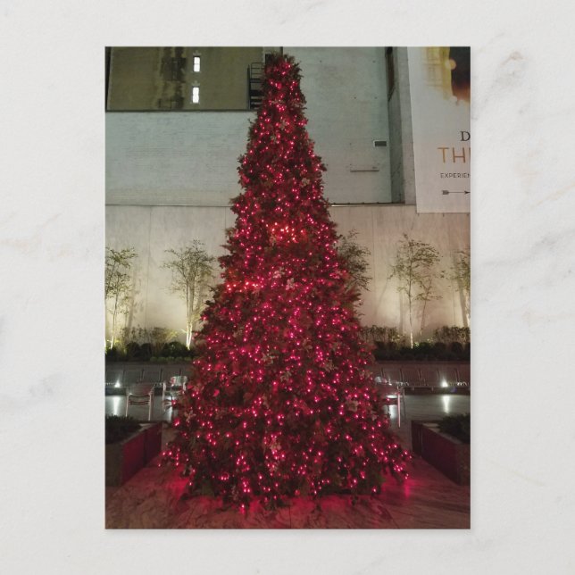 Red Christmas Tree - New York City Postkarte (Vorderseite)