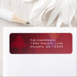 Red Christmas Tree on Burgundy Bubbles Labels<br><div class="desc">Weitere Weihnachtsdesigns von Sandra</div>
