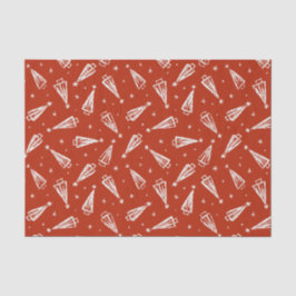 Red Christmas Tree Pattern Urlaub Seidenpapier
